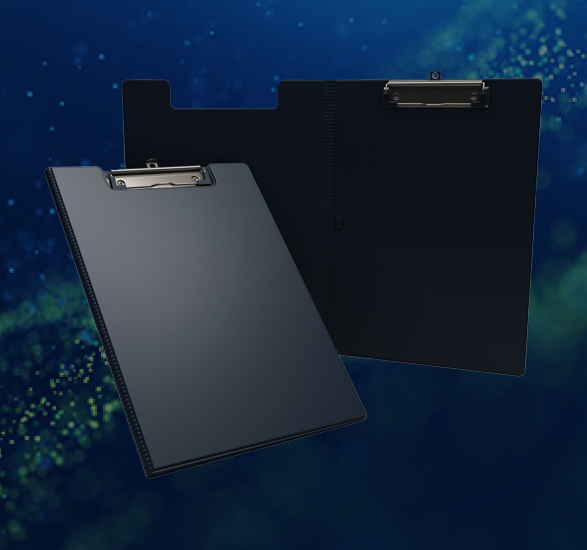A4 plain black clipboard folder