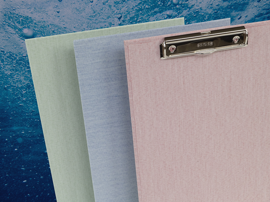 Toile Ocean Clipboards using recycled ocean plastic book cloth