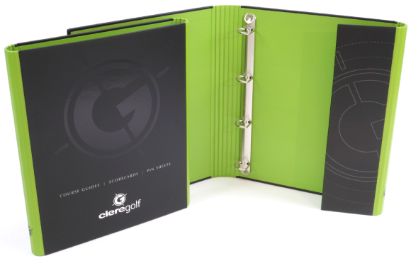 Paper over board FAQ Magnetic Closure POB ring binder multi-crease spine with gloss logo