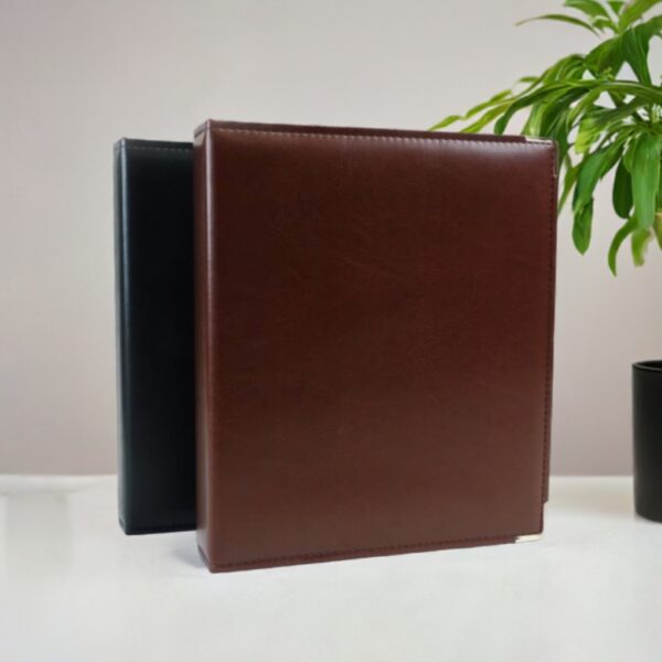 Luxury Faux Leather Ring Binders Turned and Stitched Stationery for the home