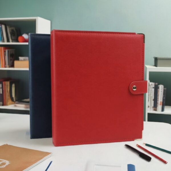 Premium Faux Leather Ring Binders, Turned and Stitched Stationery for presentations