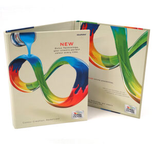 Dulux Swatch Folder litho printed 6pp double spine presentation folder