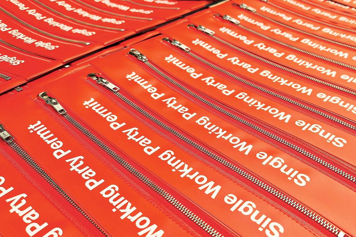 Duraweld Manufacturing Consistency PVC Zipped Vinyl Document Wallets Ready for Packing