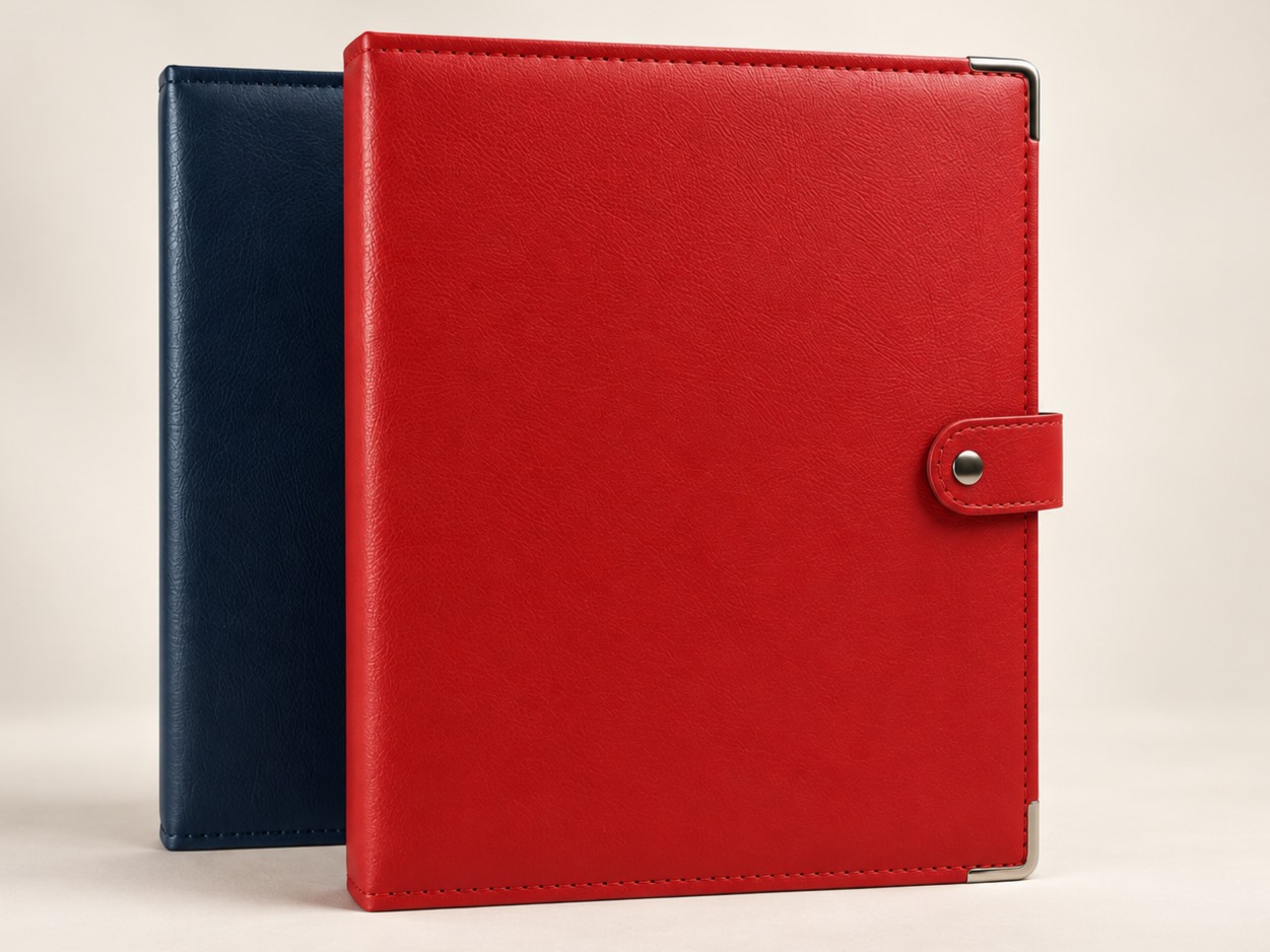 Premium Turned and Stitched Ring Binders Faux Leather